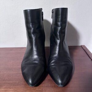 Alfani Black Leather & Suede Kitten Heel Boots
